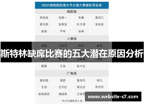 斯特林缺席比赛的五大潜在原因分析 斯特林缺席比赛的五大潜在原因分析